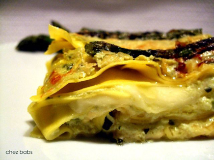 Lasagna allo zafferano con asparagi e pancetta of Alessandra C. - Recipefy