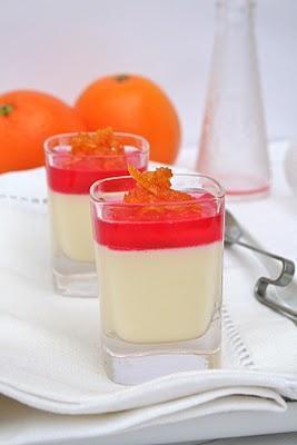 Panna cotta all'arancia con gelatina al Campari e scorzette caramellate de Daniele - Recipefy