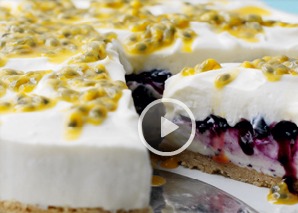 Blueberry Passionfruit Marscapone cheescake of Jennifer Nash - Recipefy