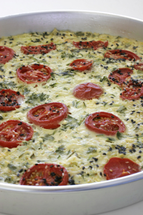 Baked Eggs with Courgettes & Tomatoes SW of debsxx - Recipefy