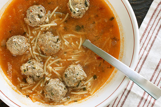 Meatball and Spaghetti Soup of Lisa Evanoff - Recipefy