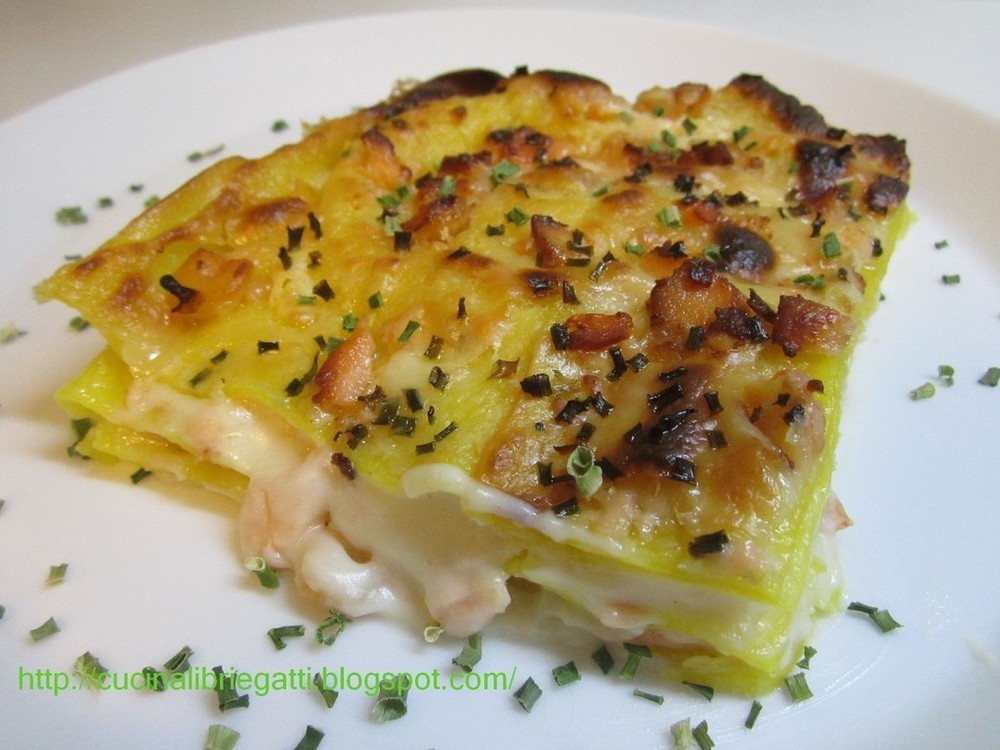 Lasagne salmone e gamberetti de Daniela Vietri - Recipefy