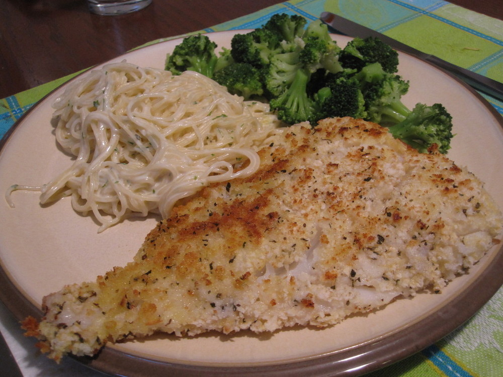 Garlic and Herb Oven Fried Halibut de Michelle - Recipefy