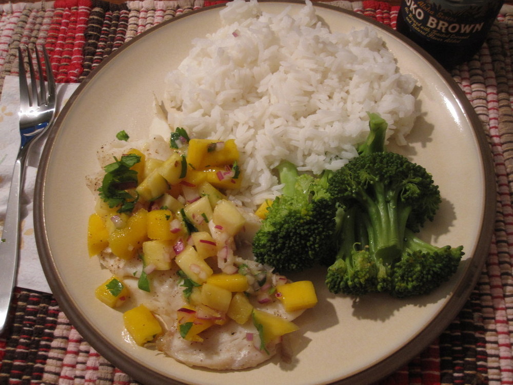 Baked Cod with Mango Pineapple Salsa of Michelle - Recipefy