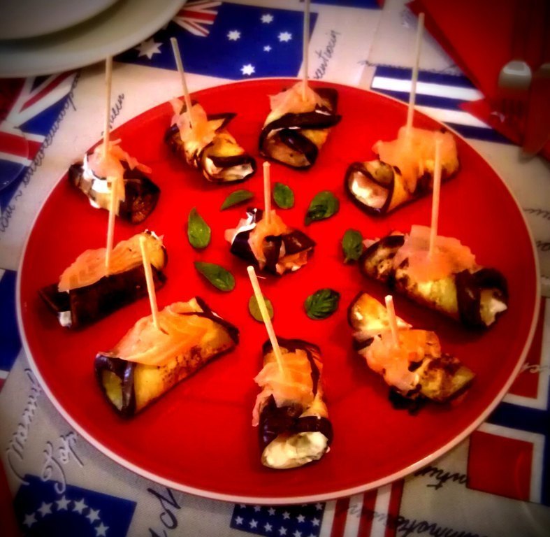 Sushi di Melanzane e Salmone de Vittorio Pavesi - Recipefy