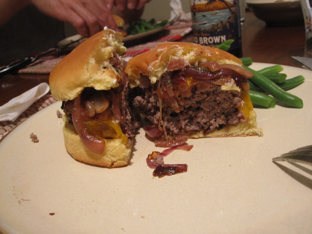 Cheddar Burgers with Red Onion Jam of Michelle - Recipefy