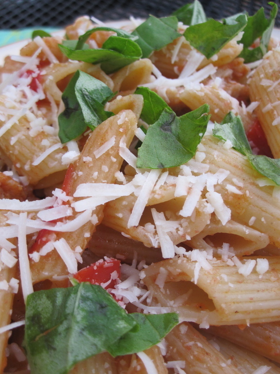 Fresh Tomato, Sausage, and Pecorino Pasta of Michelle - Recipefy