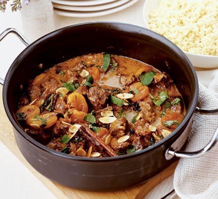 Moroccan lamb with apricots, almonds & mint recipe of Shraddhananda Moharana - Recipefy