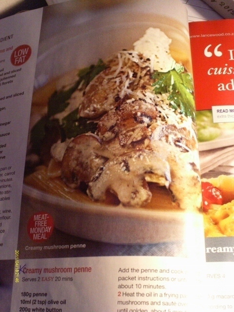 Creamy mushroom penne of Forbidden - Recipefy