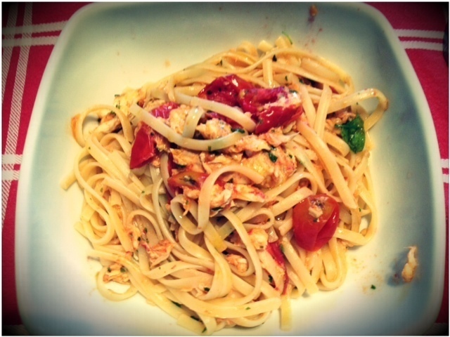Linguine con sugo di orata e pomodorini di Vittorio Pavesi - Recipefy