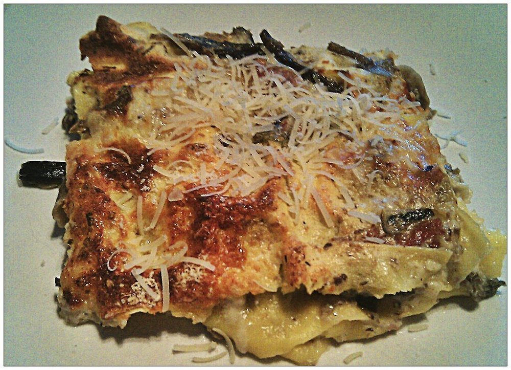 Lasagne Funghi Speck e Provola de Vittorio Pavesi - Recipefy