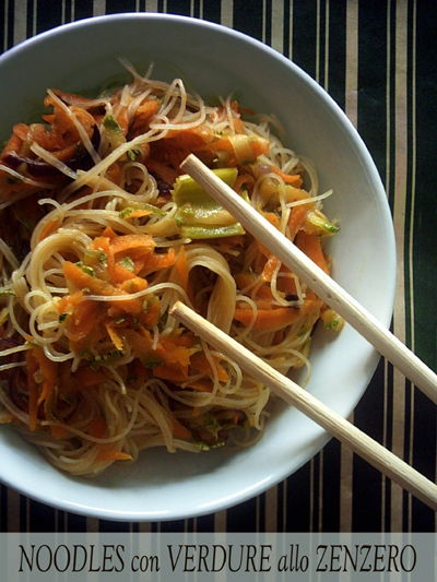Noodles vegetariani allo zenzero of Diana - Recipefy