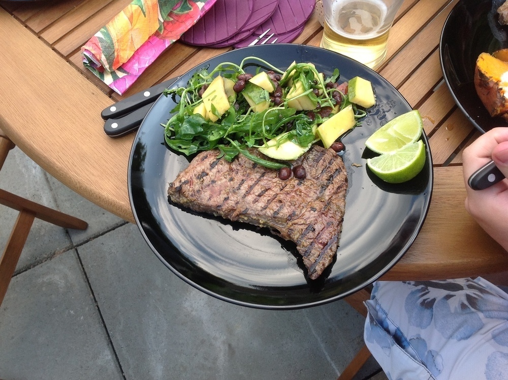 Jerk Steak with Caribbean Salad di Calvin Atkinson - Recipefy