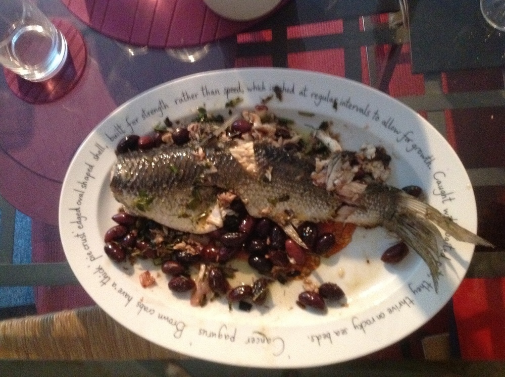 Grey mullet with Olives de Calvin Atkinson - Recipefy