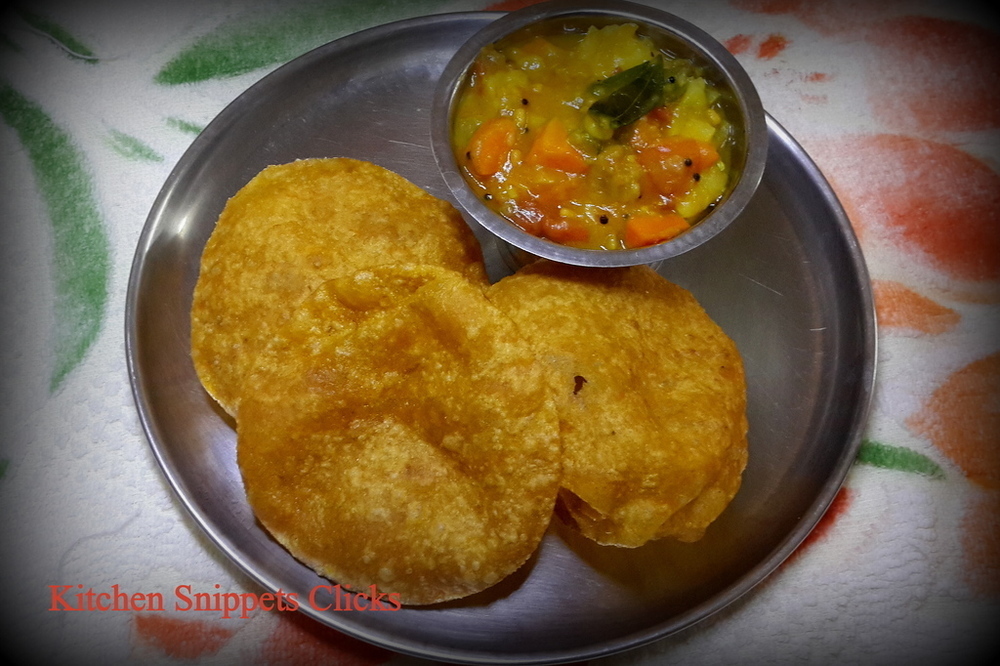Carrot Poori of Kitchen Snippets - Recipefy