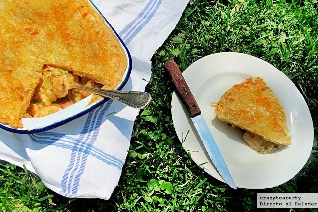Pastel de pollo, puerros y jamón di Angel Romero - Recipefy