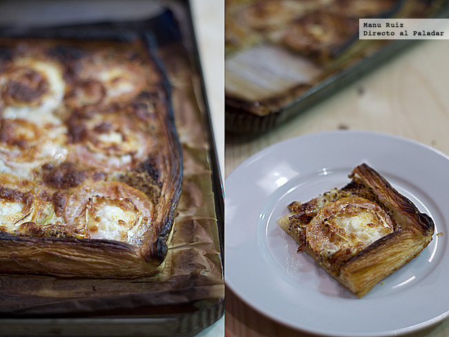 Tarta rápida de mostaza, tomate y queso de cabra de Angel Romero - Recipefy