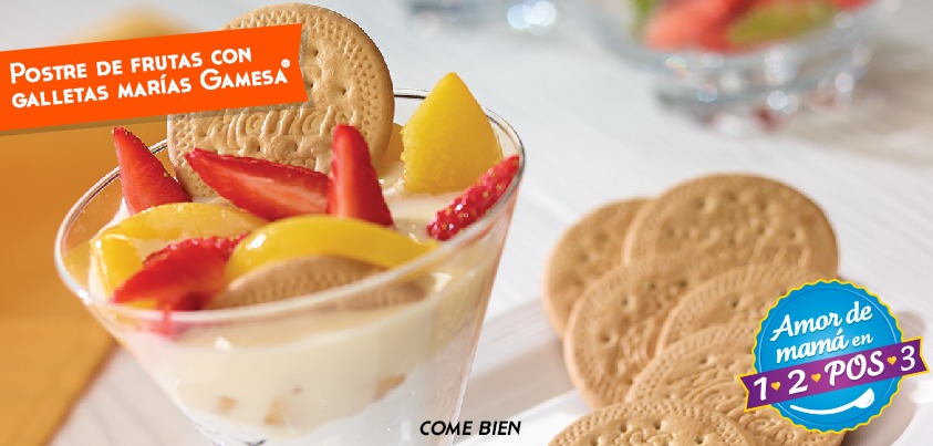 POSTRE DE FRUTAS CON GALLETAS MARIAS de casama - Recipefy