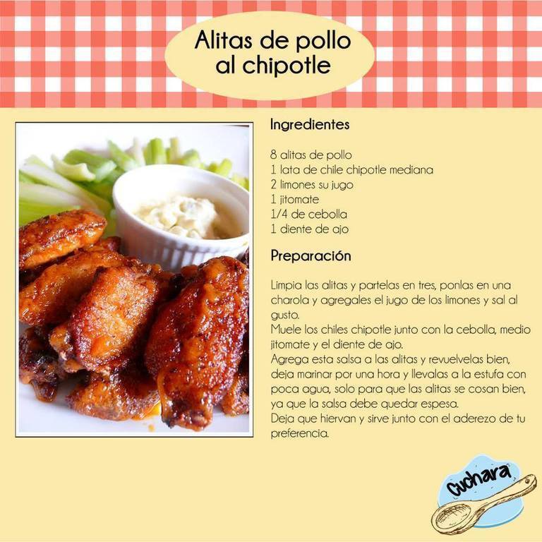 ALITAS DEL POLLO AL CHIPOTLE de casama - Recipefy