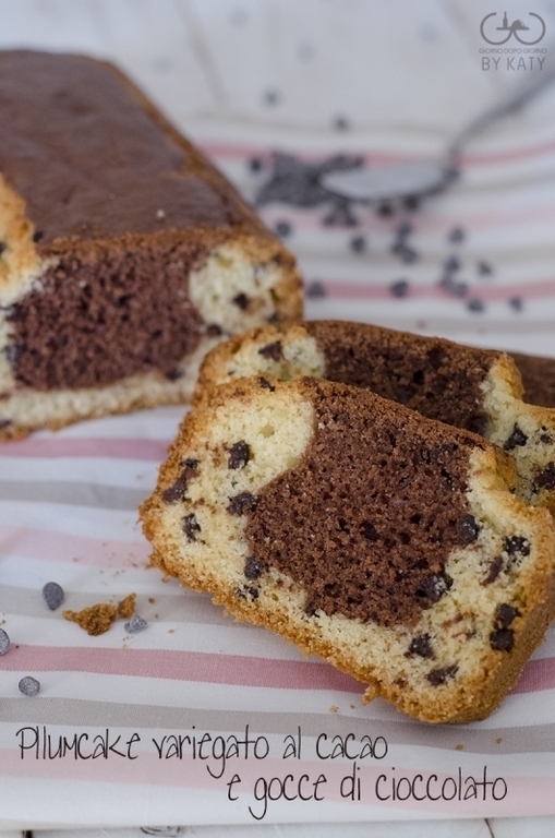 Plumcake variegato al cacao e gocce di cioccolato de Letizia - Recipefy
