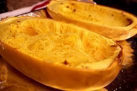Roasted Spaghetti Squash with Caramelized Kale and Red Onions in Marina Sauce of Alexandra Calukovic - Recipefy