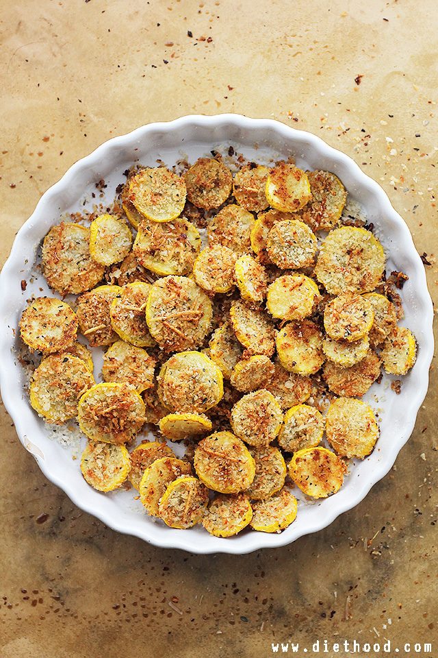 Garlic Parmesan Squash Chips di Andrea Metzger Emling - Recipefy