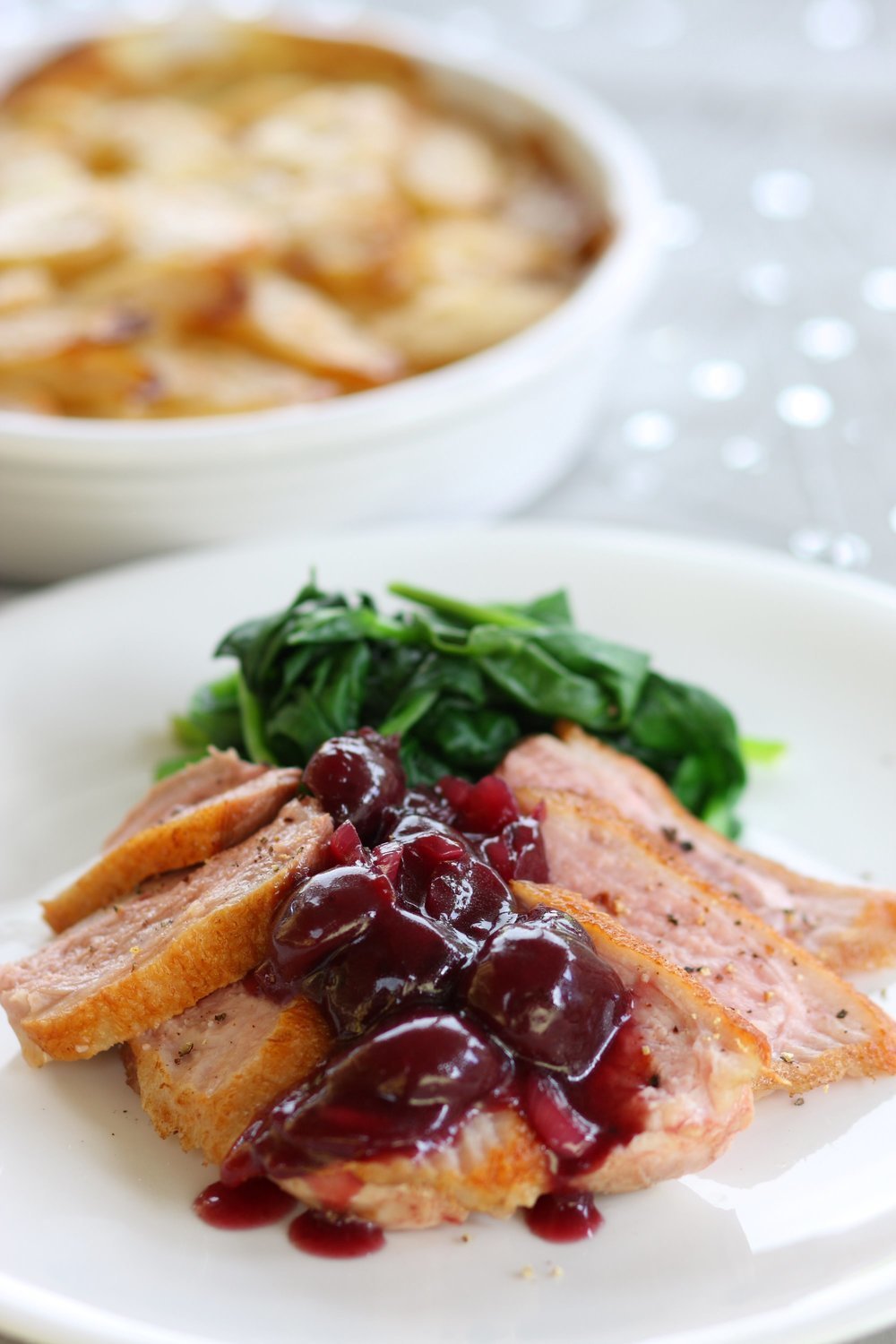 Canned Food UK's Roast Duck Breast with Cherry Sauce of Emma Hall - Recipefy