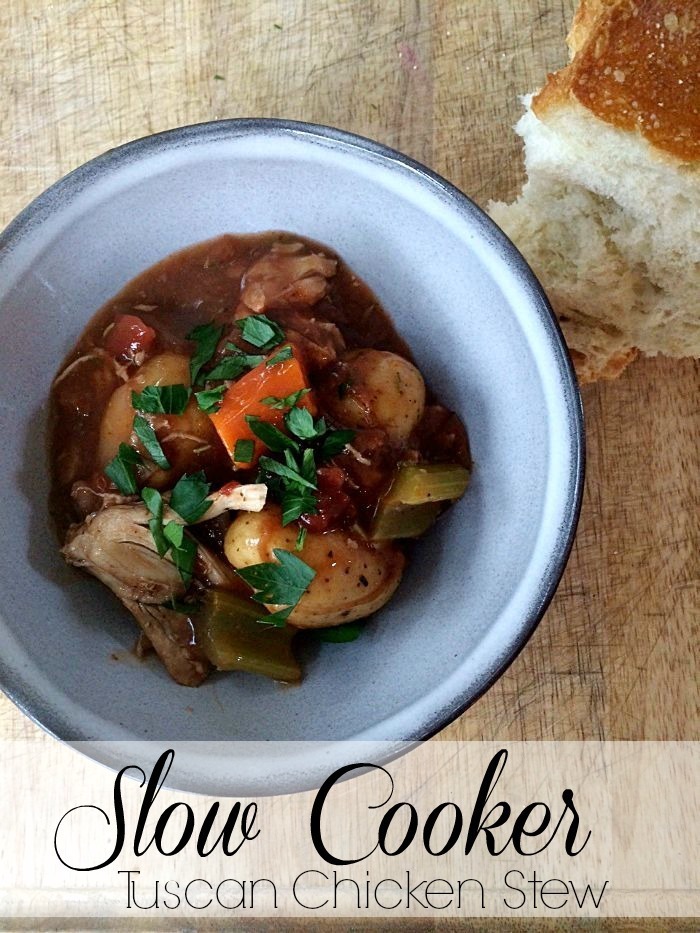 Slow Cooker Tuscan Chicken Stew de Courtney Glantz - Recipefy