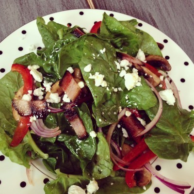 Warm Spinach Salad di Courtney Glantz - Recipefy