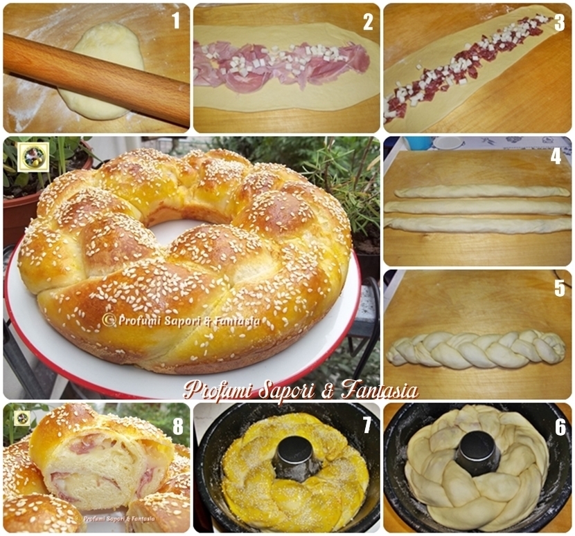 Treccia di pan brioche salata ripiena di Letizia - Recipefy