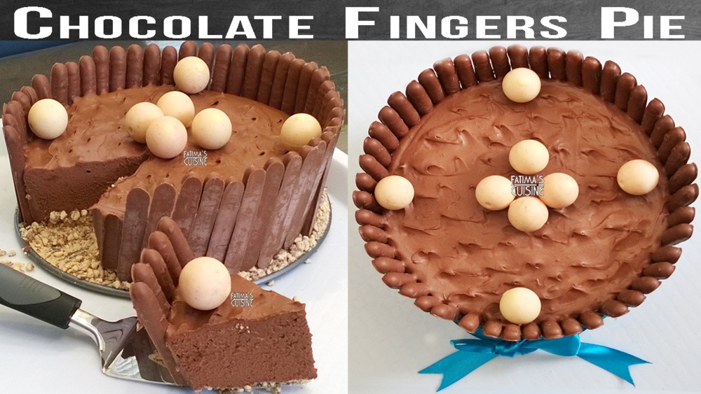 No Bake Eggless Chocolate Fingers Pie - Easy | Homemade | Tasty Recipe di Fatimas Cuisine - Recipefy