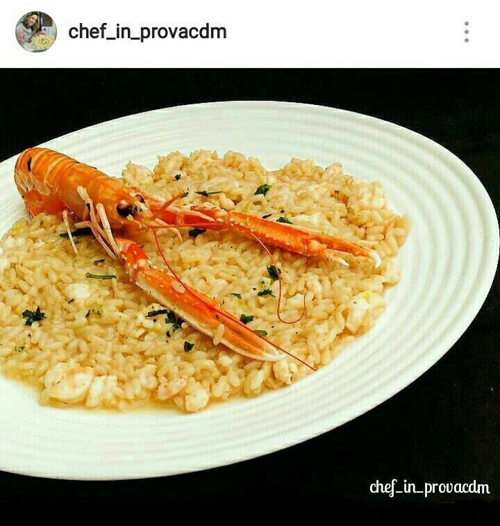 Risotto agli scampi marinati limone e prezzemolo di Cuciniamo Chefinprovacdm Carmen - Recipefy