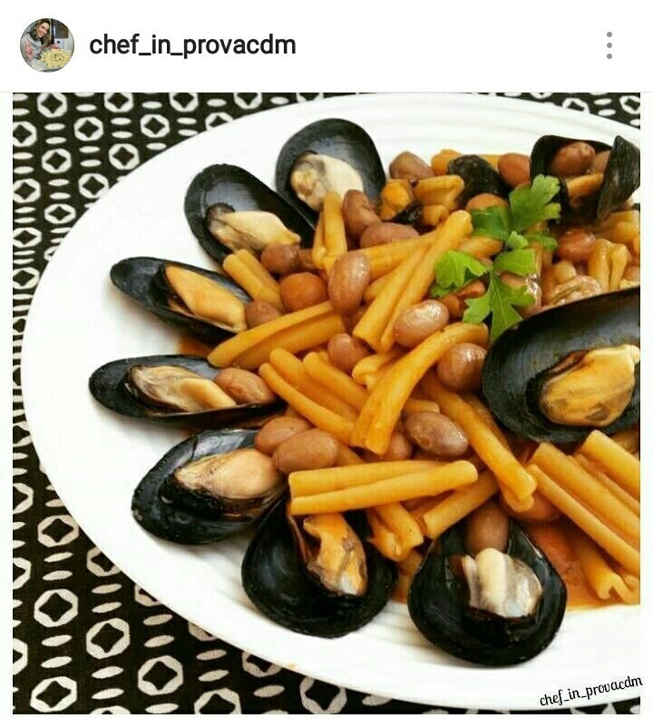 Caserecce con fagioli freschi e cozze of Cuciniamo Chefinprovacdm Carmen - Recipefy