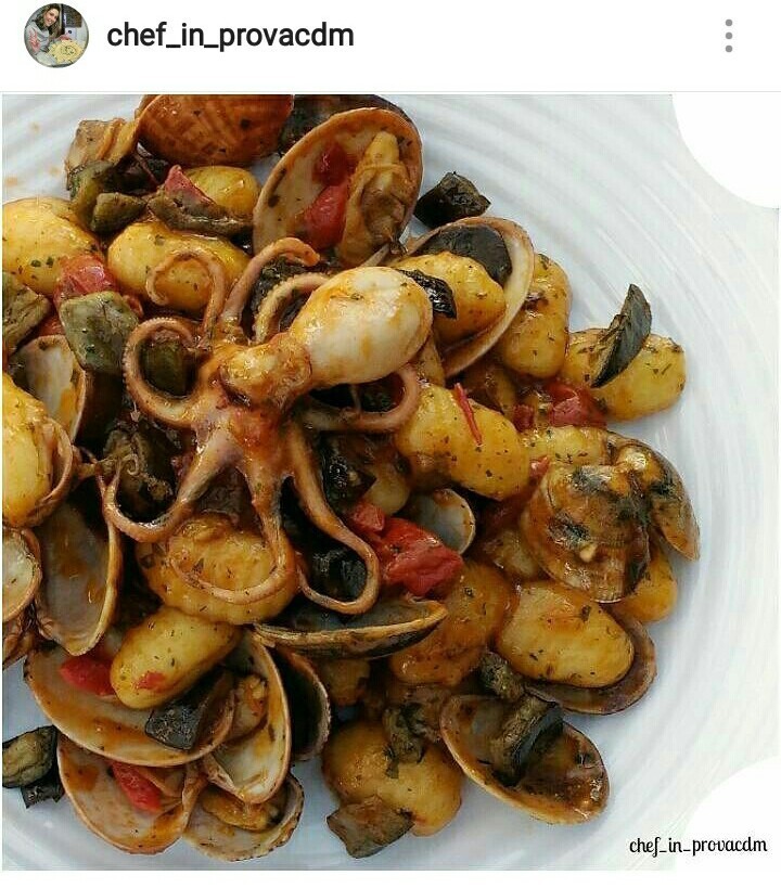 Gnocchi frutti di mare moscardini e melanzane di Cuciniamo Chefinprovacdm Carmen - Recipefy