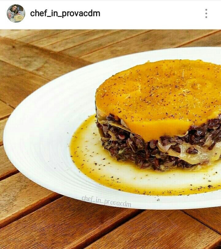 Riso venere con crema di carciofi e vellutata di zucca de Cuciniamo Chefinprovacdm Carmen - Recipefy