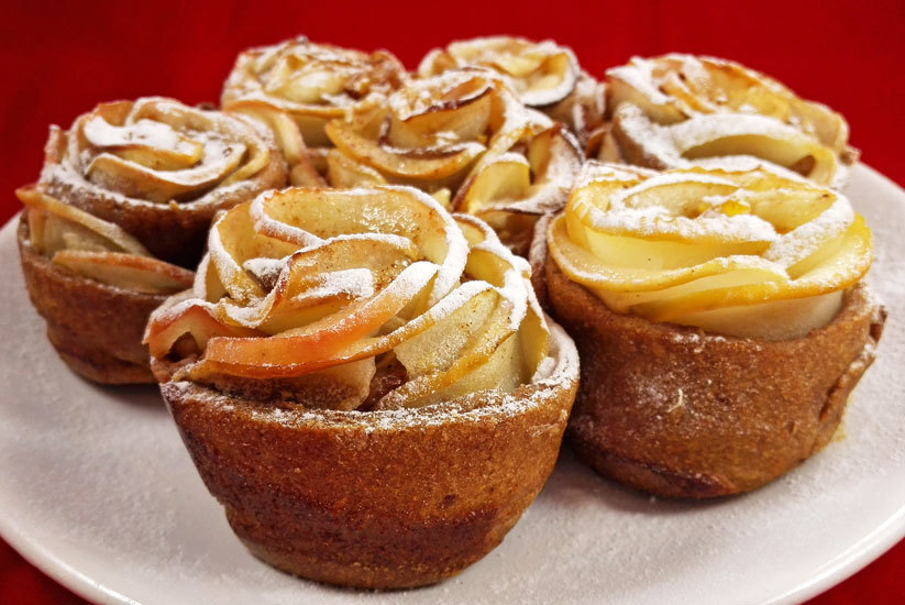 Vegan Baked Apple Roses For Valentine’s Day di MyHealthyDessert - Recipefy