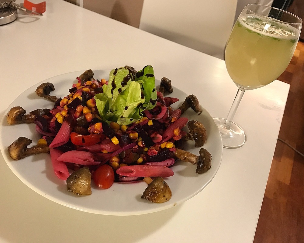 Pink pasta salad de DC5veganlifestyle - Recipefy