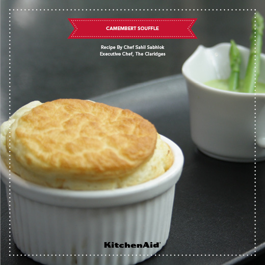 TRUFFLED CAMEMBERT SOUFFLE ASPARAGUS EMULSION of Kanika Katyal - Recipefy
