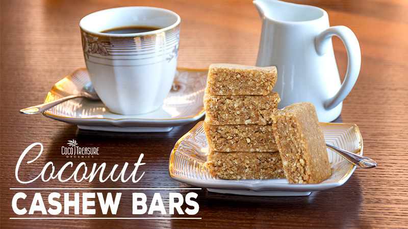Coconut Cashew Bars de Coco Treasure Organics - Recipefy