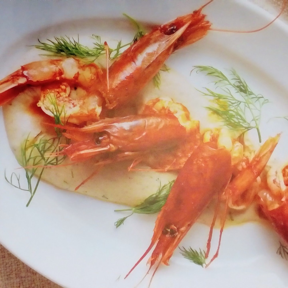 GAMBERI ROSSI SU CREMA DI PORCINI de Marina Marini - Recipefy