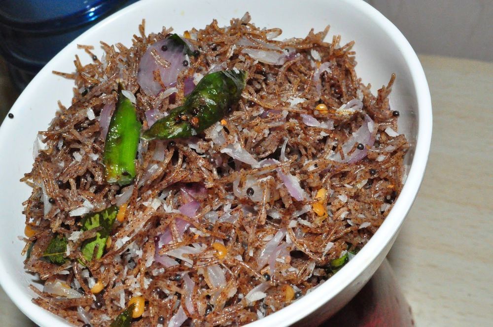Ragi Semiya Upma Recipe di Mithra - Recipefy