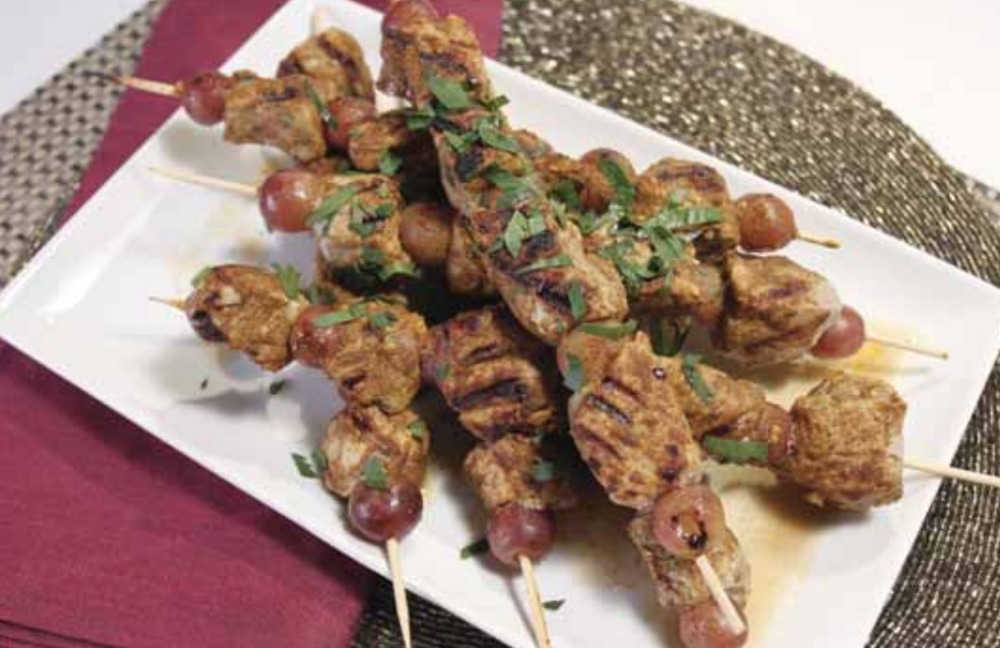 Grilled Pork with Sweet Spices and Flame Seedless Grapes of Schalene Dagutis - Recipefy